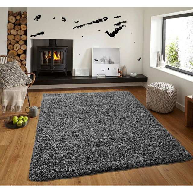Modern Living Room Thick Large Shaggy Rug Bedroom Round Fluffy Carpet Hallway Runner Rug