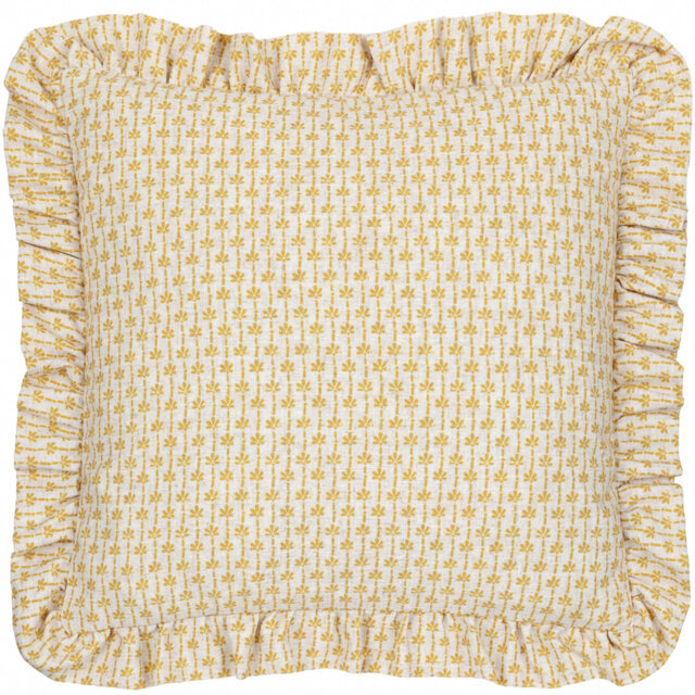 Panni Block Yellow Square Cushion