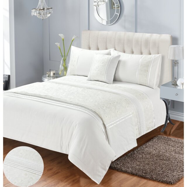 Macey Cotton Blend Floral Duvet Cover Set with Pillowcases Included