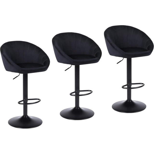 Swivel Upholstered Adjustable Height Counter Stool with Metal Frame