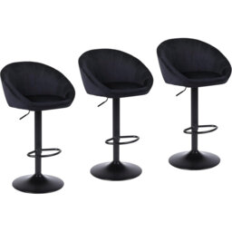 Swivel Upholstered Adjustable Height Counter Stool with Metal Frame