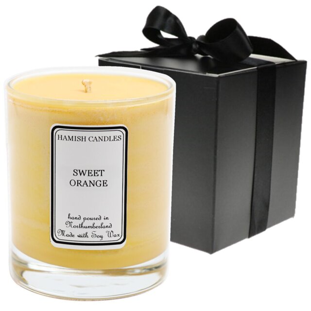 Soy Wax Sweet Orange Scented Jar Candle