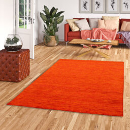 Delegal Wool Orange Rug