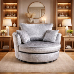 Velvet Swivel Armchair