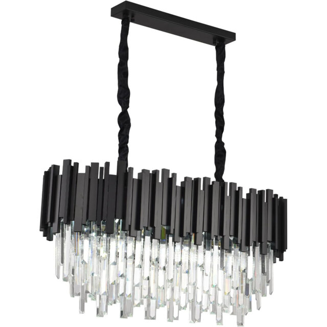 Ahriyah Crystal Chandelier,Luxury E14 Crystal Chandelier,2 in 1 Chandeliers Ceiling Light,Gold Ceiling Lights Living Room,Round Lampshades 3 Tiers K9