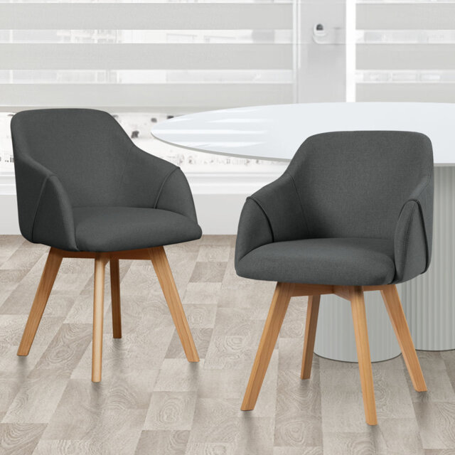 Swivel Linen Modern Upholstered Back Dining & Side Chair