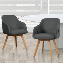 Swivel Linen Modern Upholstered Back Dining & Side Chair