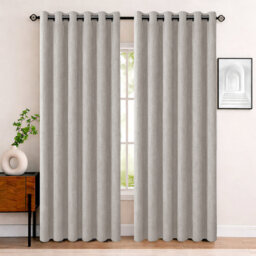 Aspire Homeware Linen 100% Blackout Curtain Pair for Hotel Style Bedroom Comfort
