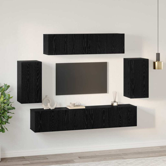 TV Cabinet Set 6 Pcs 80 X 30 X 30 Cm Engineered Wood