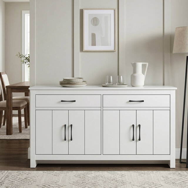Limestone Alezae 4 Door 2 Drawer Multifunctional Sideboard