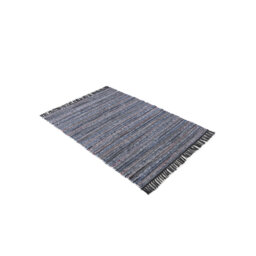 Flatweave Kilim Chindi Black Rug