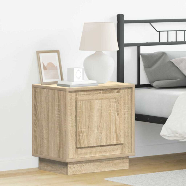 Bedside Cabinet With 44 X 34.5 X 45 Cm Engineered Wood