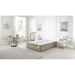Luxara Solid Wood End Opening Ottoman Bed Frame Linen Fabric