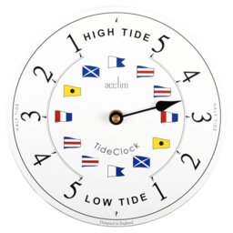 Acctim Tidal Wall Clock High & Low Tide White 20cm