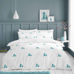 Embroidered Polycotton Premium Duvet Cover Set with Pillowcases Easy Care Breathable Modern Bedding for Home Décor