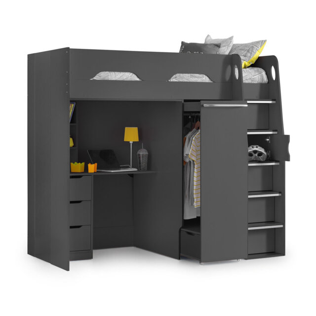 Lilianna High Sleepers with Storage Included with Desk Included