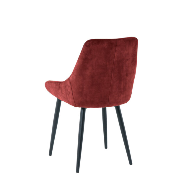 Deb 47cm H Velvet Upholstered Metal Dining Chair