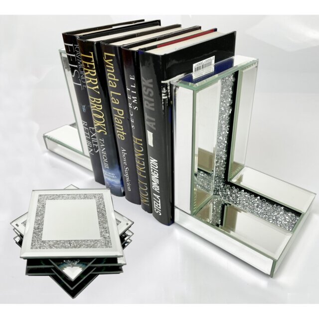 Glass Non-Skid Bookends