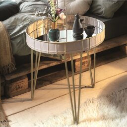 Cedillo Glass Top End Table