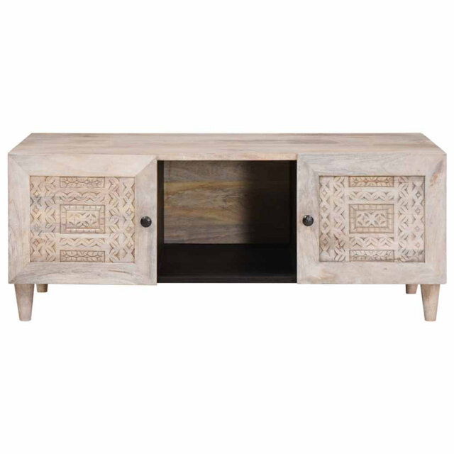 Coffee Table Light Brown 100 X 54 X 40 Cm Solid Mango Wood