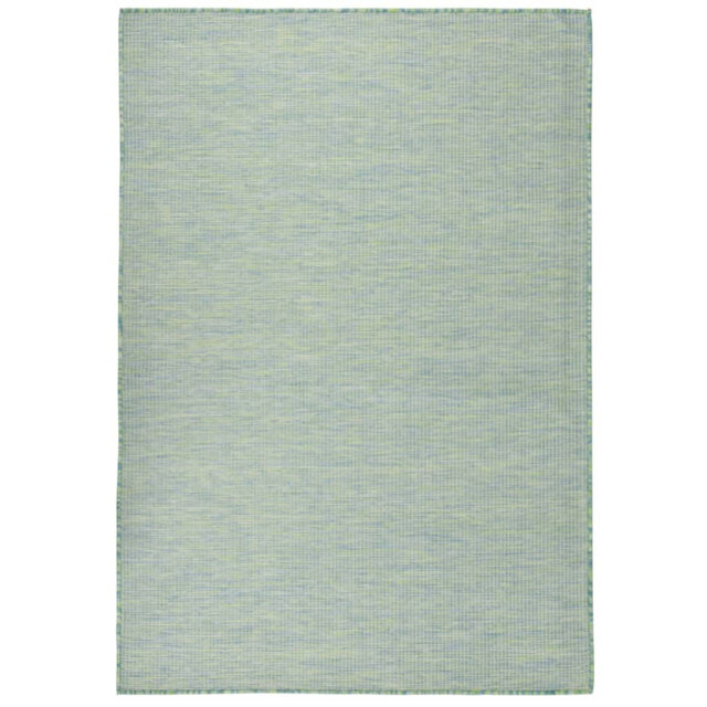 August Grove Outdoor Flatweave Rug Turquoise