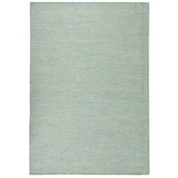 August Grove Outdoor Flatweave Rug Turquoise