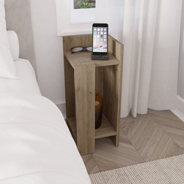 Lochlan Modern Compact Nightstand Bedside Table 25 x 27 x 60cm  Bedroom Furniture