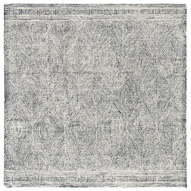 Klaus Geometric Wool Ivory/Charcoal Area Rug