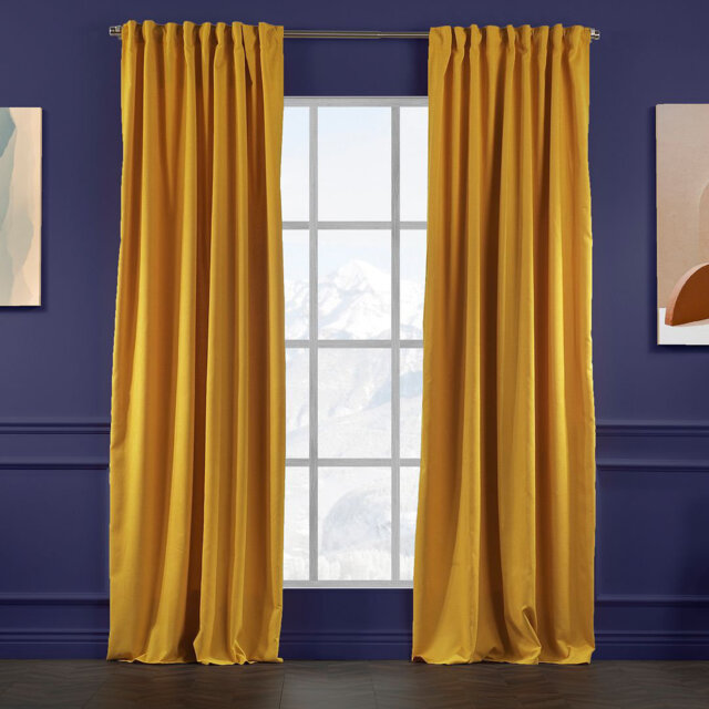 Blackout Thermal with Liner Extra Long & Extra Wide Decorative Curtain Single Panel