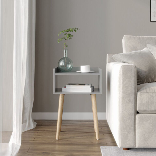 ZillaÂ  Solid Wood Bedside Table
