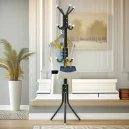 Alberdia Metal Freestanding 12- Hook Coat Stand Entryway Hallway Furniture