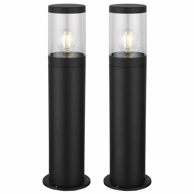 Aylish Black Metal Bollard Light