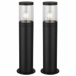 Aylish Black Metal Bollard Light
