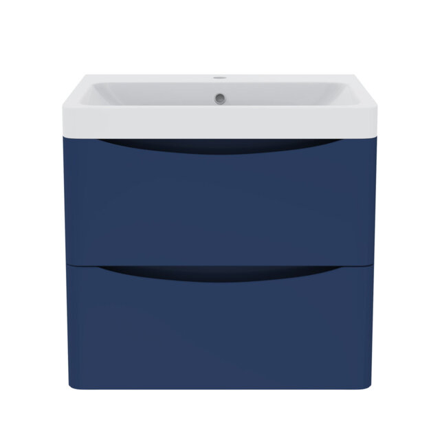 600mm 2 Drawer Wall Hung Vanity Bathroom Cabinet & Basin Set