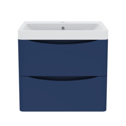 600mm 2 Drawer Wall Hung Vanity Bathroom Cabinet & Basin Set