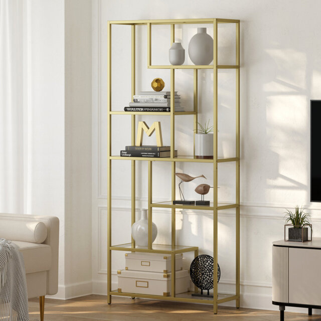 Bookshelf, 6-Tier Tall Bookcase, Display Shelf, Plant Stand, 11.8 x 31.5 x 70.9 Inches, Black