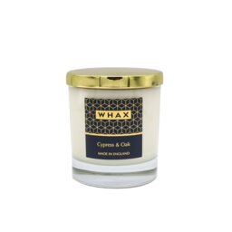 Cypress And Oak Scented Jar Candle with Glass Holder