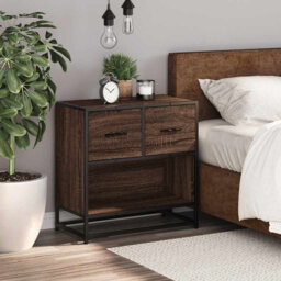 60cm W Metal Bedside Table