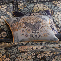 Charlee Floral Navy Square Throw Cushion With Filling