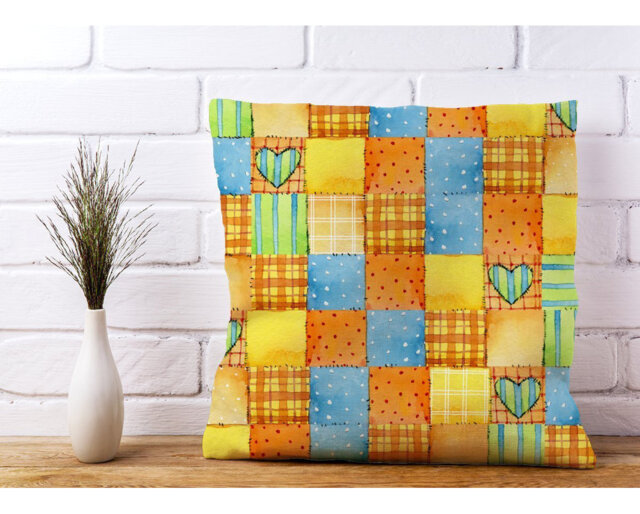 Greco Baby Watercolour Blanket Scatter Cushion with Filling