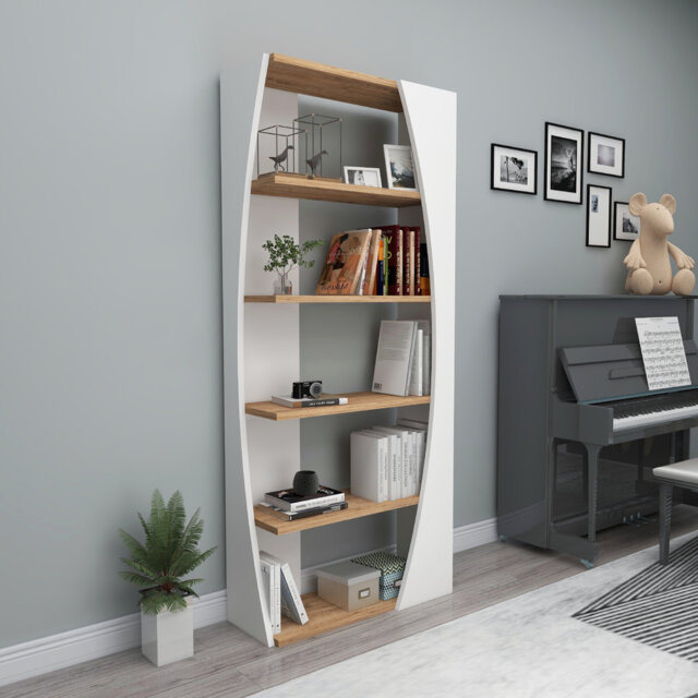 Bookcase Shelving Unit 5 Shelves Nestor
