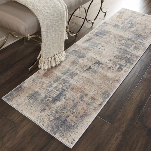 Beige Rug, 10Mm Thick Abstract Rug, Stain Resistant Modern Luxurious Rug For Bedroom, & Dining Room