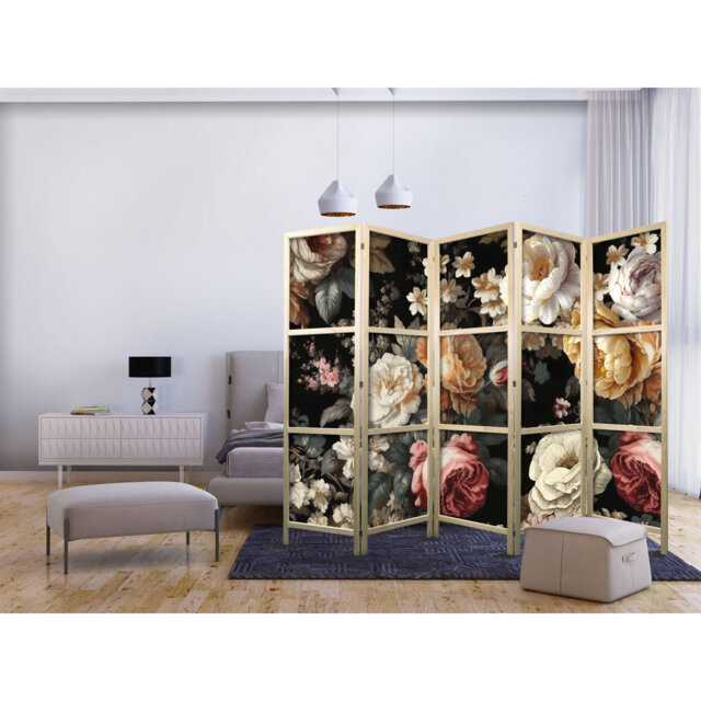 171cm H Solid Wood Folding Room Divider