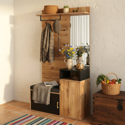 Hall Tree 105cm Wide with Bench and Shoe Storage