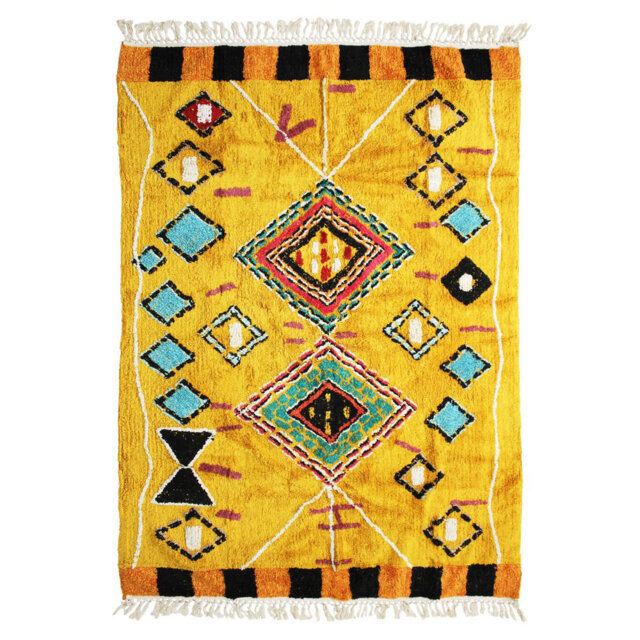 Gainford Tufted Cotton Yellow Rug