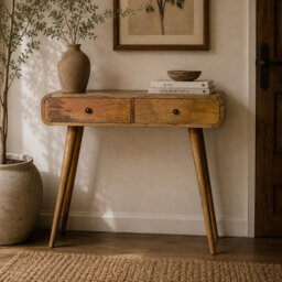 Hockingport 80 cm W Solid Wood Top Console Table