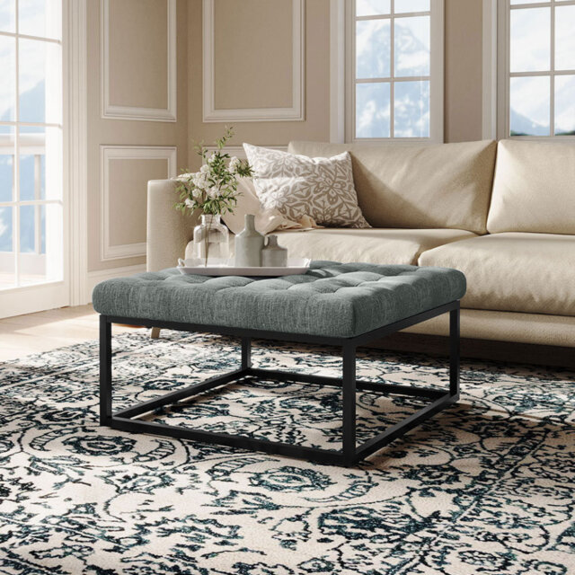 84cm Wide Tufted Square Standard Ottoman
