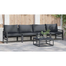 Garden Sofa Set 5 Pcs Anthracite Steel