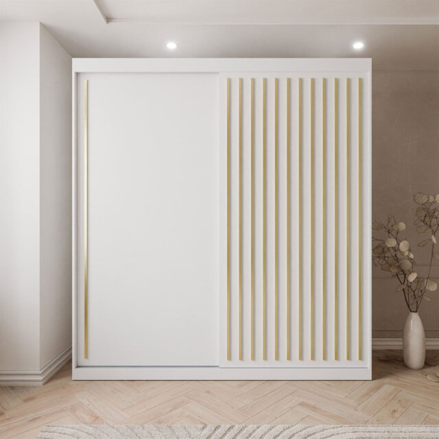 Sliding Wardrobe AURIS with Gold Strips