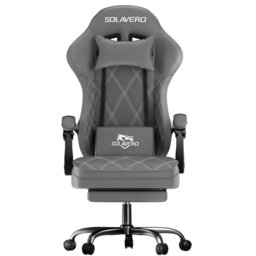 Brayden Studio Game Chair with Footrest, Video Game Chair, Gaming Computer Chair, Ergonomic Height Adjustable Game Chair for Adults with with 360°-Swi